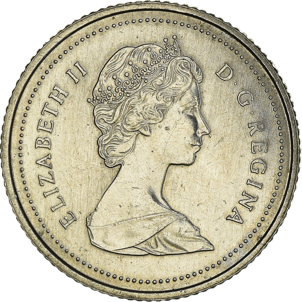 Moneda, Canadá, 10 Cents, 1985, Ottawa, EBC, Níquel, KM:77.2