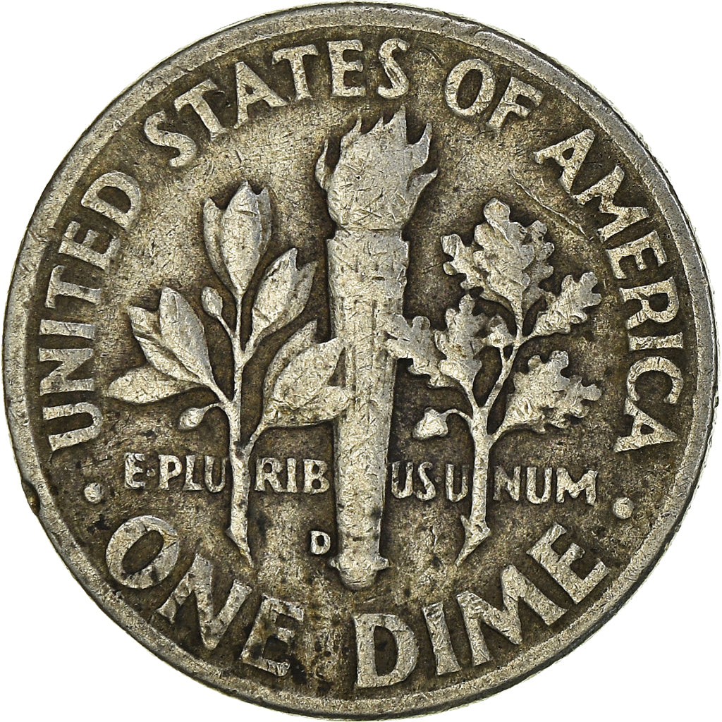 Coin, United States, Roosevelt Dime, 1951, Denver, EF(40-45), Silver