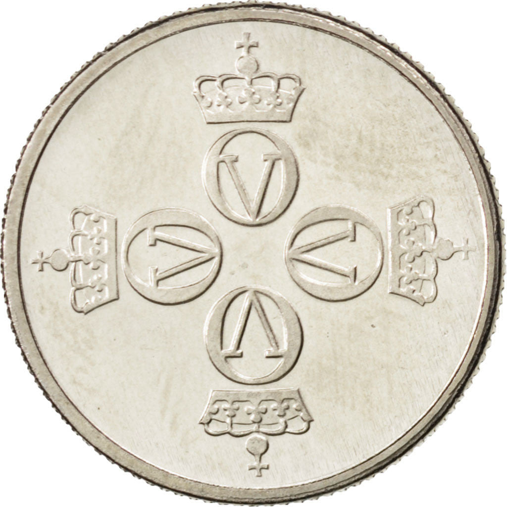 Coin, Norway, Olav V, 25 Öre, 1982, MS(63), Copper-nickel, KM:417