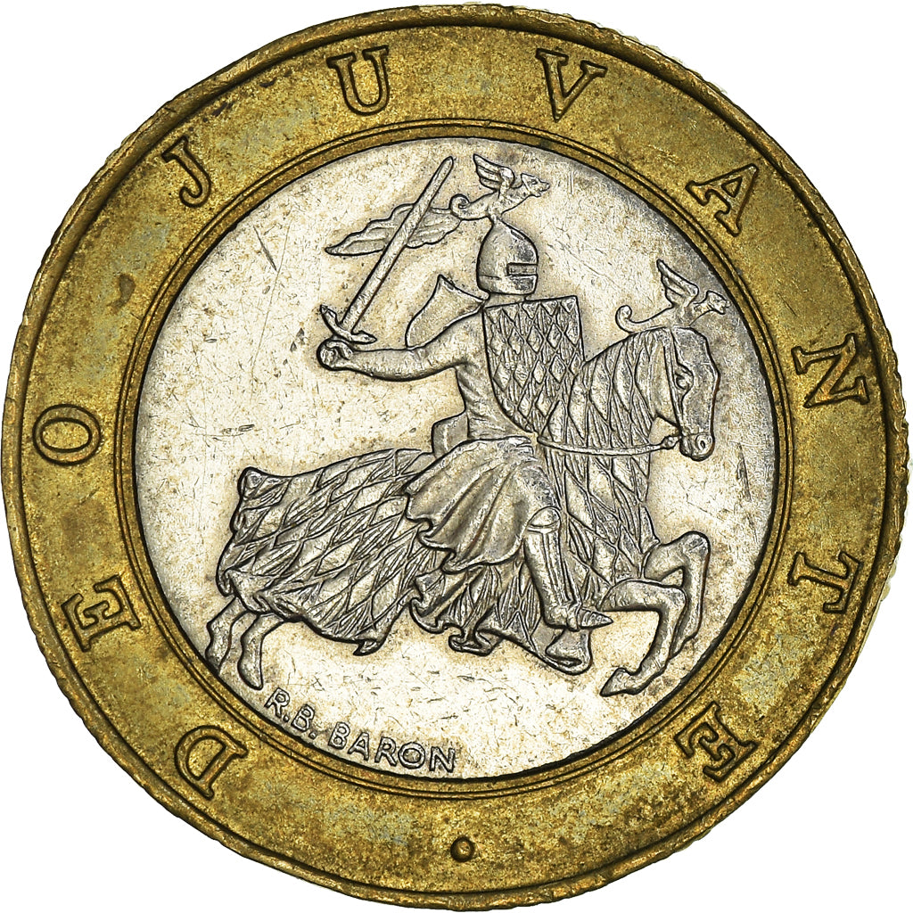 Moeda, Mónaco, Rainier III, 10 Francs, 1995, AU(50-53), Bimetálico, KM:163