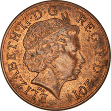 Coin, Great Britain, Elizabeth II, 2 Pence, 2014, AU(50-53), Copper Plated