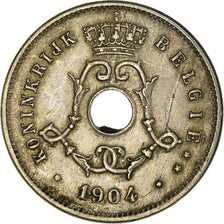 Coin, Belgium, Leopold II, 5 Centimes, 1904, EF(40-45), Copper-nickel, KM:54