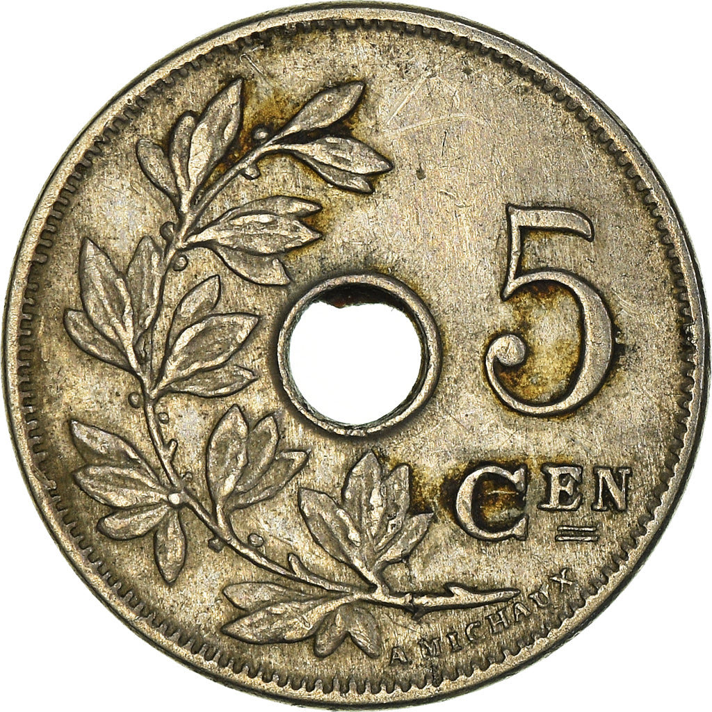Coin, Belgium, Leopold II, 5 Centimes, 1904, EF(40-45), Copper-nickel, KM:54