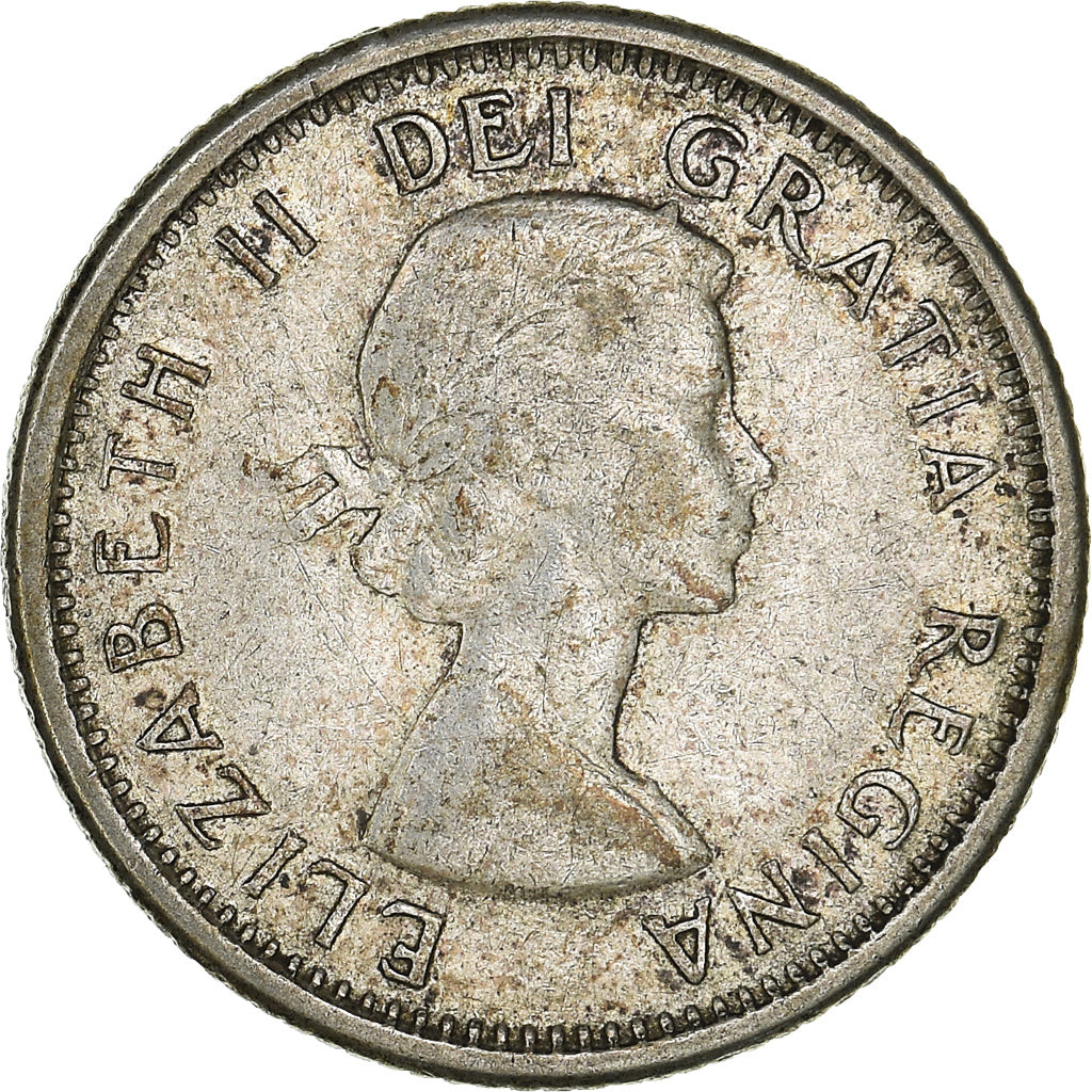 Coin, Canada, Elizabeth II, 10 Cents, 1961, Ottawa, EF(40-45), Silver, KM:51