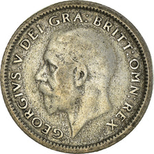 Moneda, Gran Bretaña, George V, 6 Pence, 1927, BC+, Plata, KM:828
