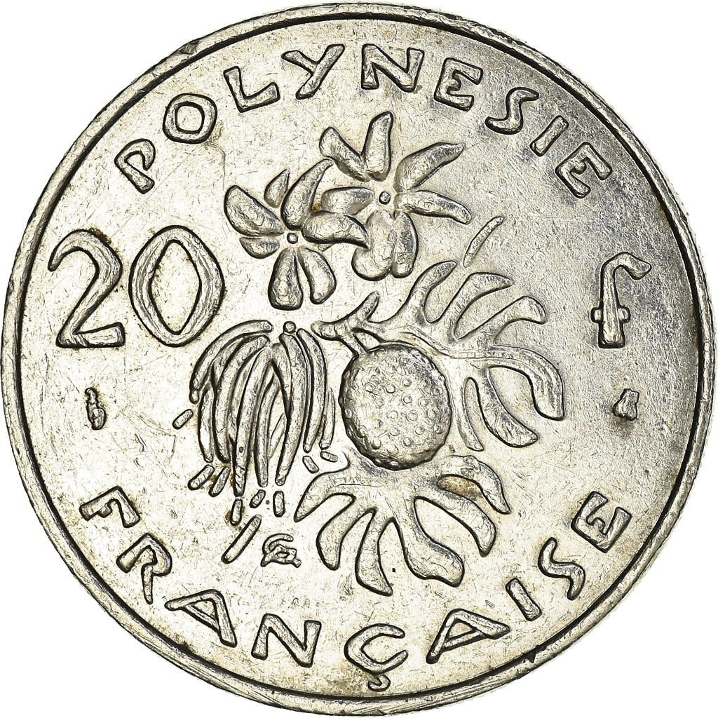 Coin, French Polynesia, 20 Francs, 2000, Paris, AU(50-53), Nickel, KM:9