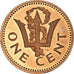 Monnaie, Barbados, Cent, 1975, Franklin Mint, Proof, FDC, Bronze, KM:10
