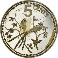 Coin, Belize, 5 Cents, 1975, Franklin Mint, Proof, MS(65-70), Silver, KM:47a