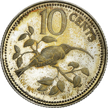 Coin, Belize, 10 Cents, 1975, Franklin Mint, Proof, MS(65-70), Silver, KM:48a