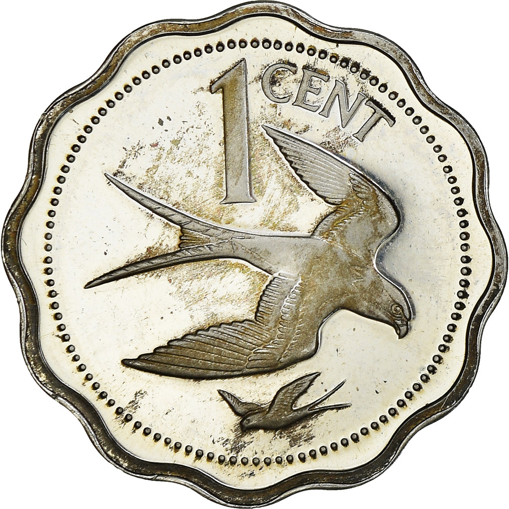 Coin, Belize, Cent, 1975, Franklin Mint, Proof, MS(65-70), Silver, KM:46a