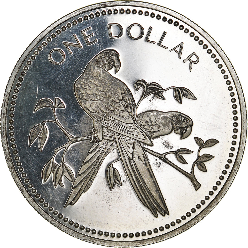 Münze, Belize, Dollar, 1975, Franklin Mint, Proof, STGL, Silber, KM:43a