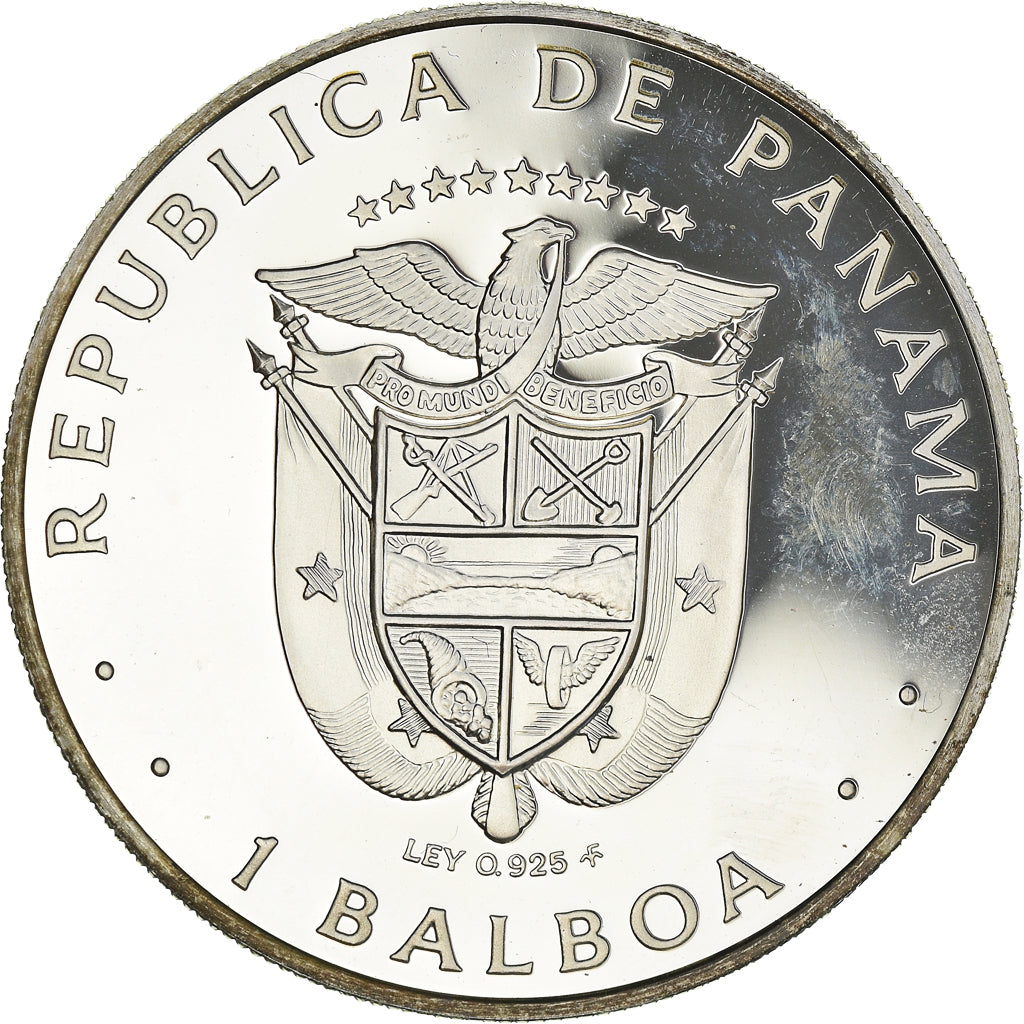 Coin, Panama, Balboa, 1975, U.S. Mint, Proof, MS(65-70), Silver, KM:39.1a