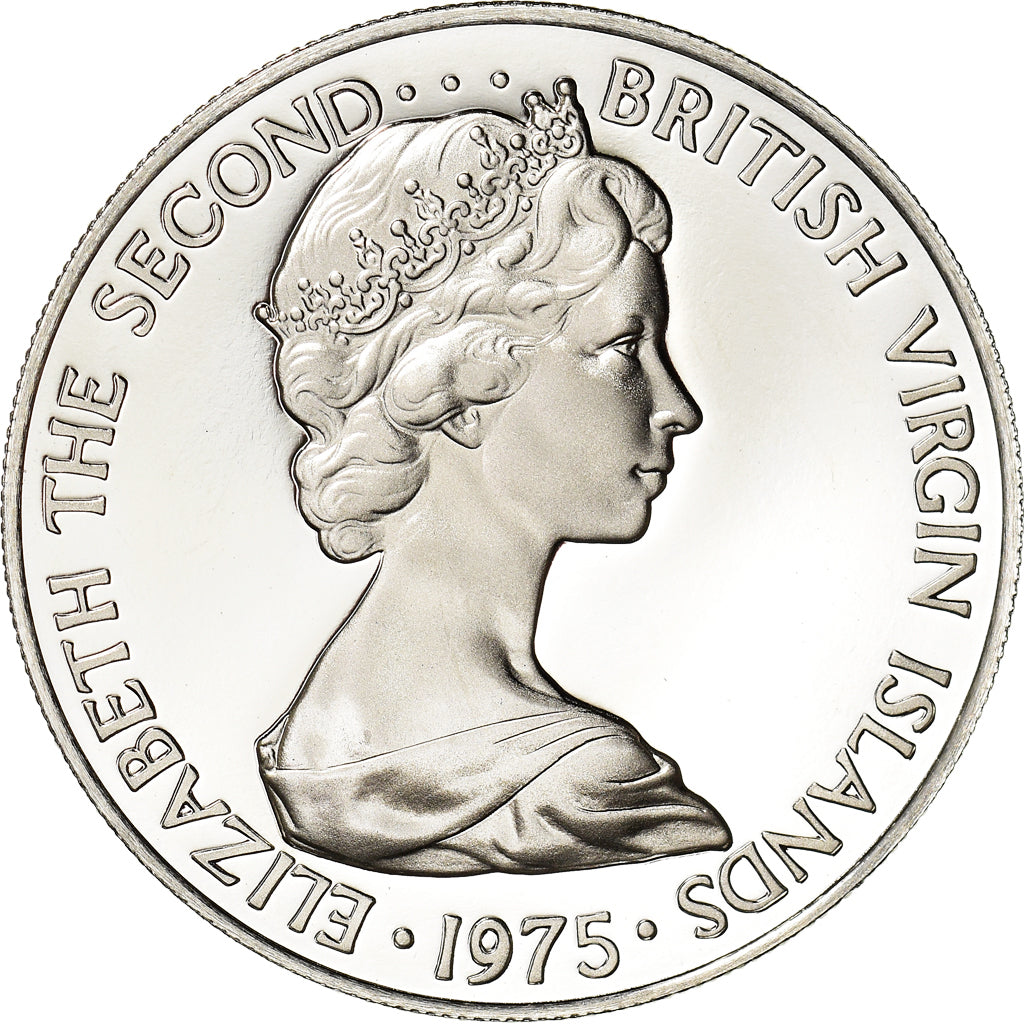 Coin, BRITISH VIRGIN ISLANDS, Elizabeth II, 25 Cents, 1975, Franklin Mint