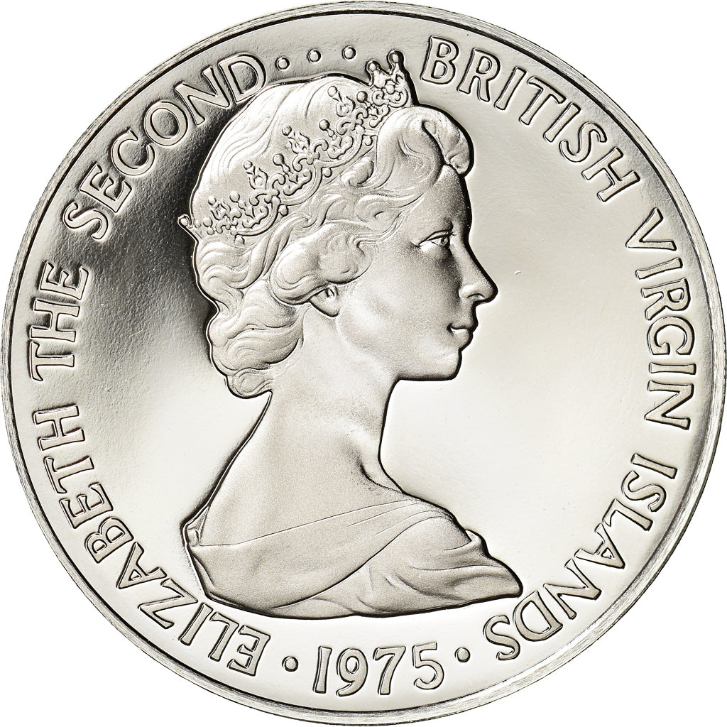 Coin, BRITISH VIRGIN ISLANDS, Elizabeth II, 50 Cents, 1975, Franklin Mint