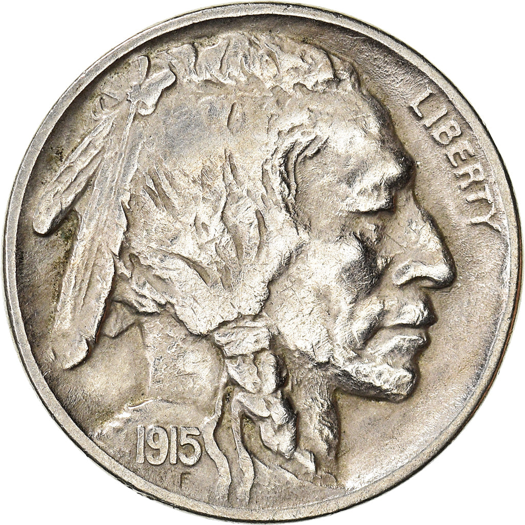 Moneta, USA, Buffalo Nickel, 5 Cents, 1915, Philadelphia, EF(40-45)