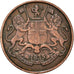 Moneta, INDIA - BRITANNICA, 1/4 Anna, 1835, BB, Rame, KM:446.1
