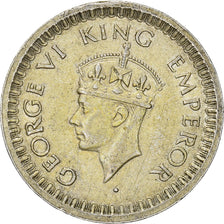 Moeda, ÍNDIA - BRITÂNICA, George VI, 1/2 Rupee, 1945, EF(40-45), Prata, KM:552