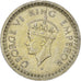 Coin, INDIA-BRITISH, George VI, 1/2 Rupee, 1945, EF(40-45), Silver, KM:552