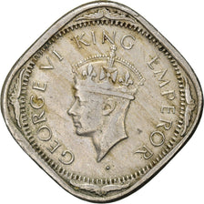 Coin, INDIA-BRITISH, George VI, 2 Annas, 1941, EF(40-45), Copper-nickel, KM:541