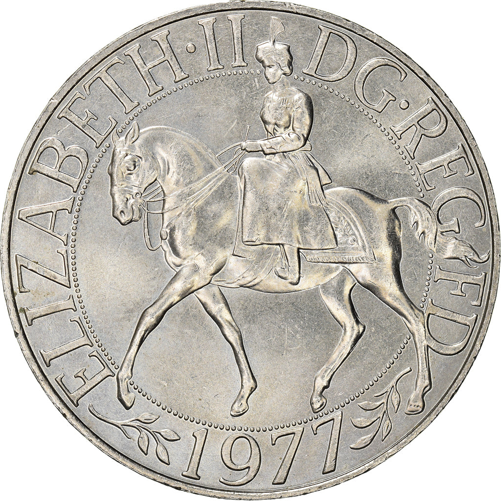 Coin, Great Britain, Elizabeth II, 25 New Pence, 1977, AU(55-58), Copper-nickel