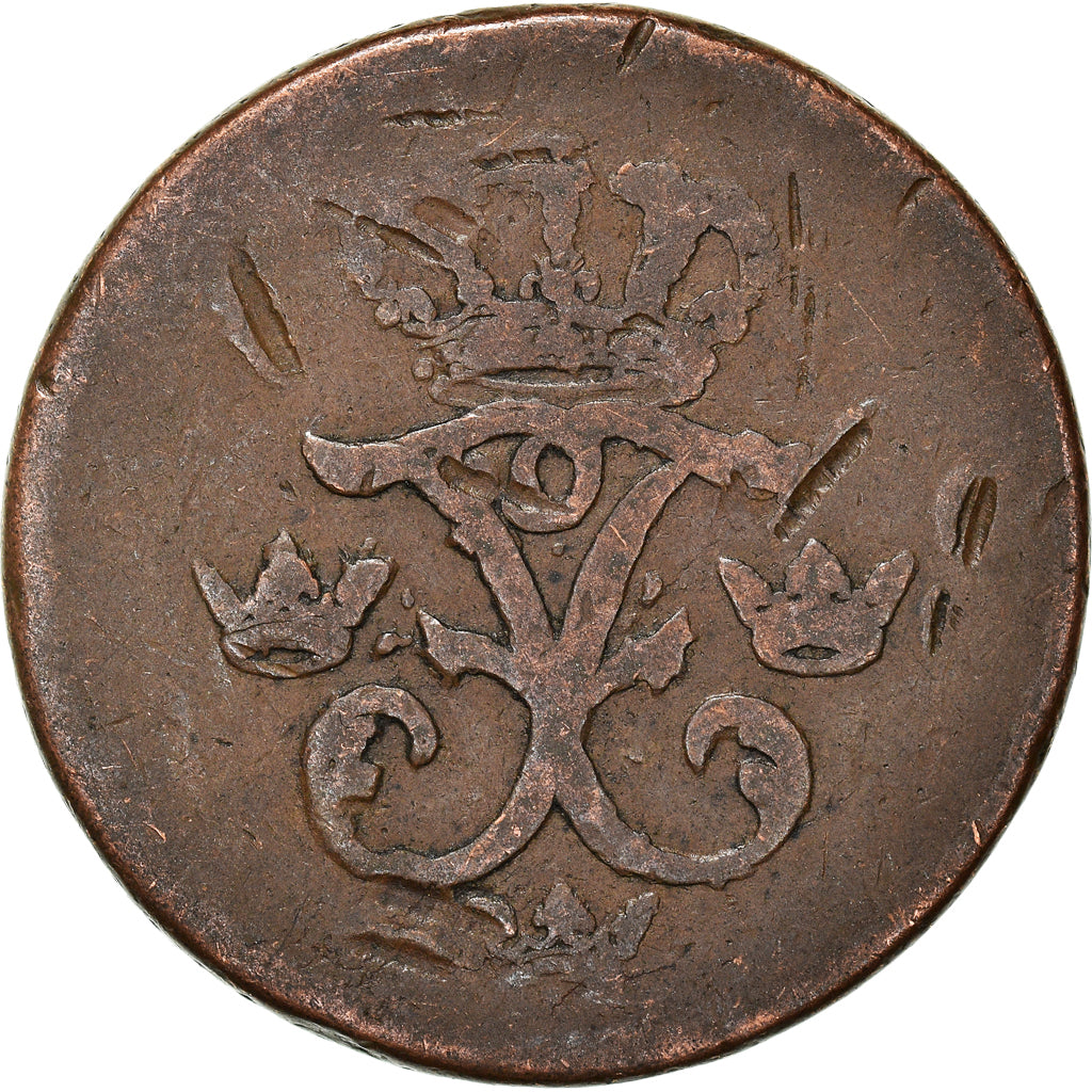 Coin, Sweden, Frederick I, Ore, S.M., 1730, VF(20-25), Copper, KM:416.1