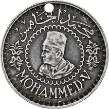 Coin, Morocco, Mohammed V, 500 Francs, 1956/AH1376, Paris, EF(40-45), Silver