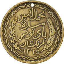 Coin, Tunisia, Muhammad al-Amin Bey, 5 Francs, 1946, Paris, EF(40-45)