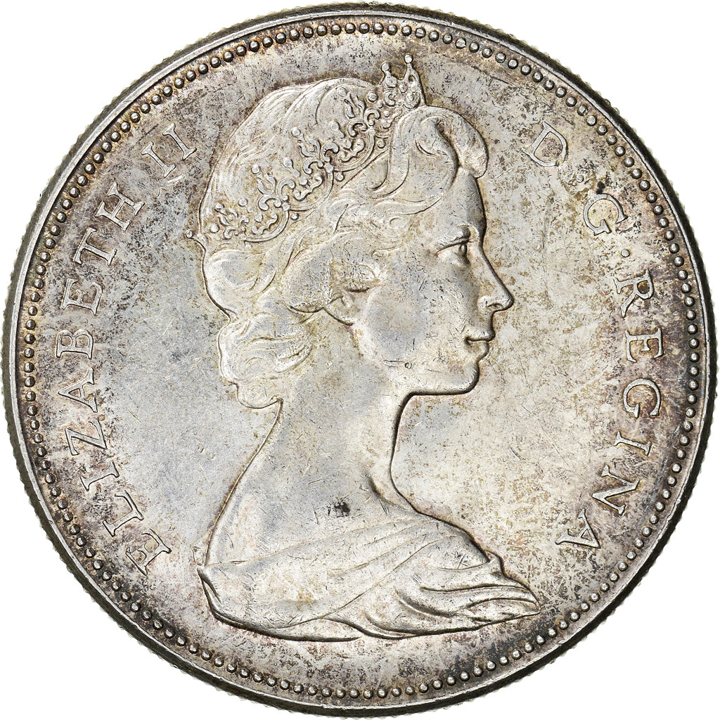 Coin, Canada, Elizabeth II, Dollar, 1967, Ottawa, AU(50-53), Silver, KM:70