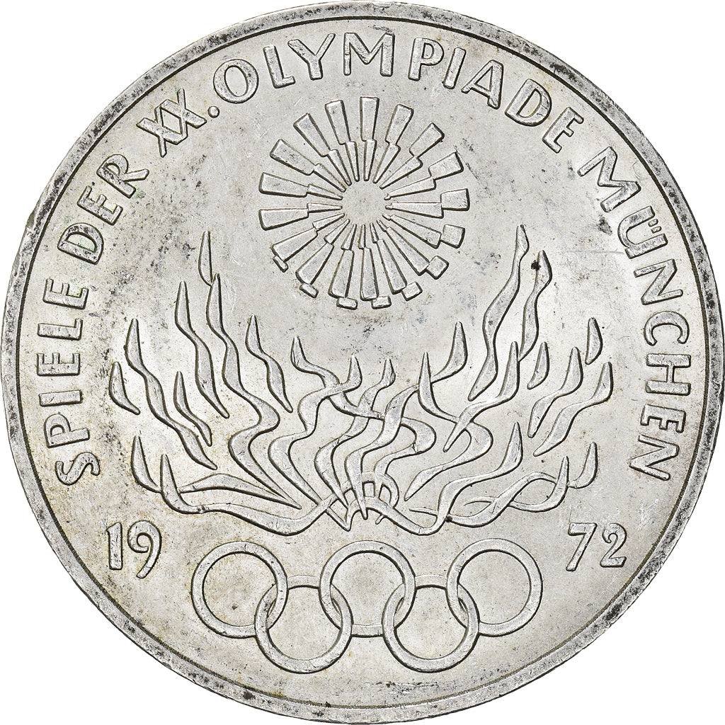 Münze, Bundesrepublik Deutschland, 10 Mark, 1972, Hambourg, SS+, Silber, KM:135