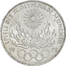 Coin, GERMANY - FEDERAL REPUBLIC, 10 Mark, 1972, Hambourg, AU(50-53), Silver