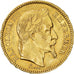 Moneta, Francia, Napoleon III, 20 Francs, 1861, Strasbourg, BB+, Oro, KM:801.2