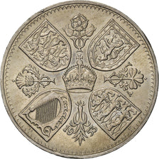 Moeda, Grã-Bretanha, Elizabeth II, Crown, 1953, AU(50-53), Cobre-níquel