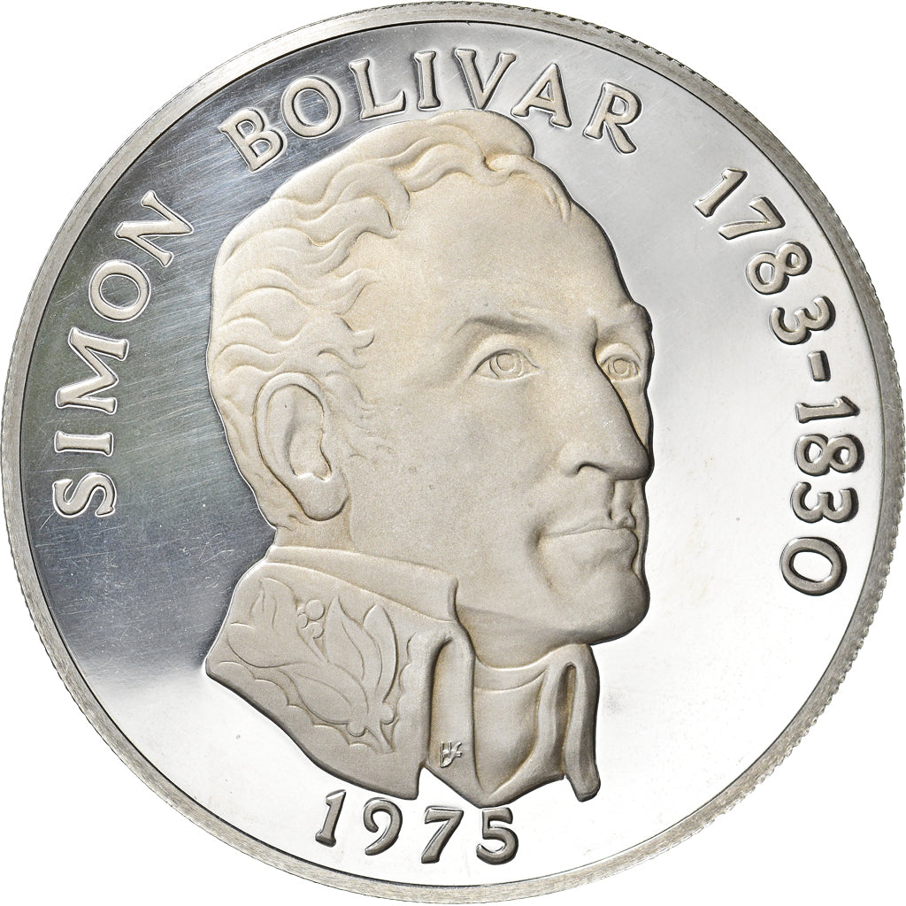 Coin, Panama, 20 Balboas, 1975, U.S. Mint, Proof, MS(60-62), Silver, KM:31