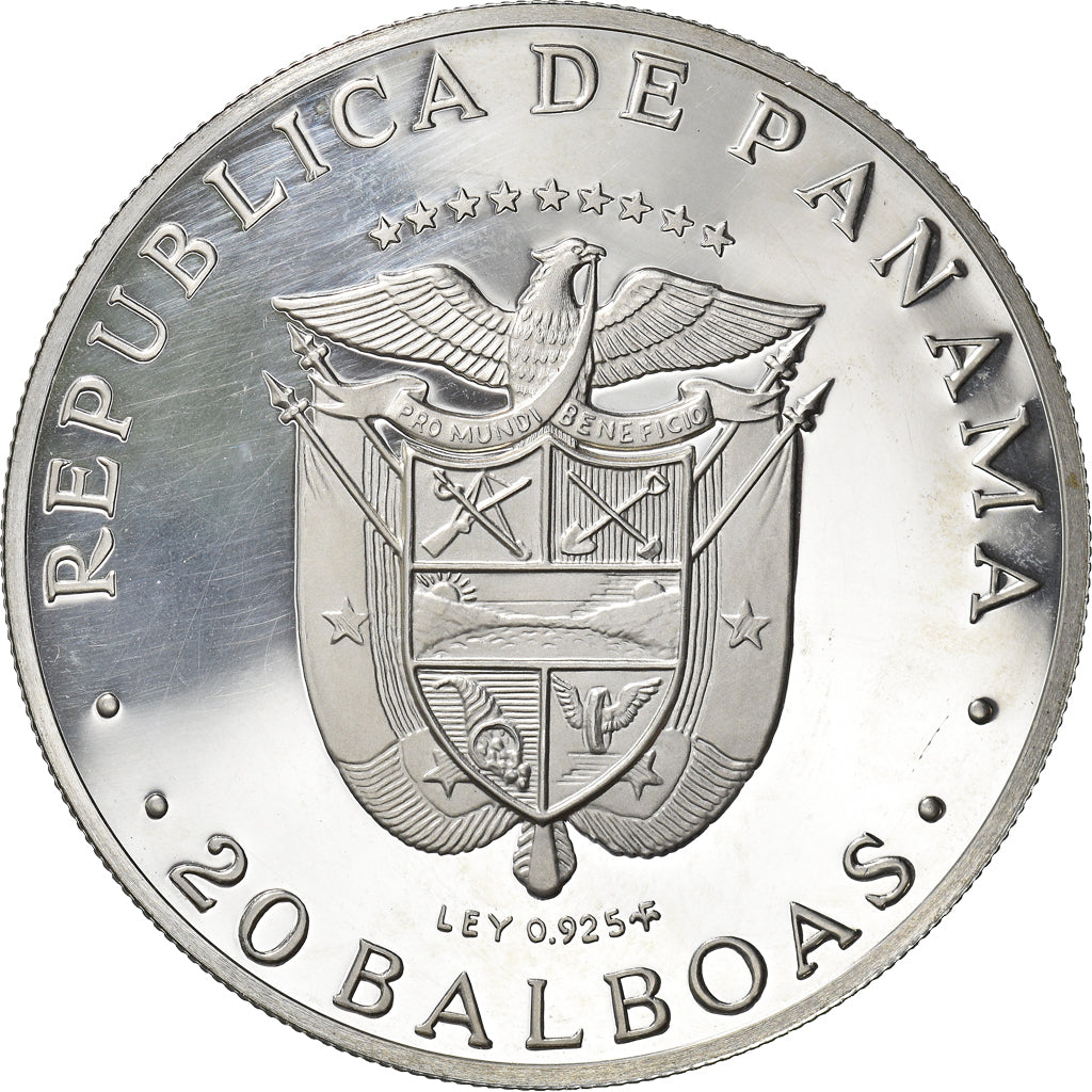 Monnaie, Panama, 20 Balboas, 1975, U.S. Mint, Proof, SUP+, Argent, KM:31