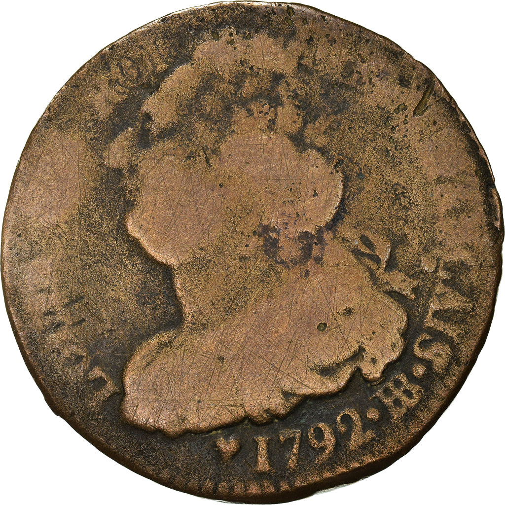Coin, France, Louis XVI, 2 sols français, 2 Sols, 1792, Strasbourg