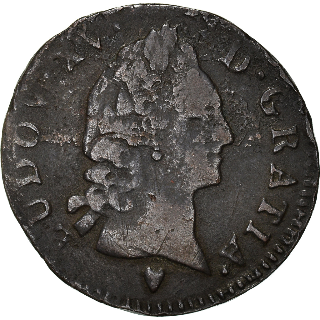 Monnaie, France, Louis XV, Demi sol d'Aix, 1/2 Sol, 1768, Aix, TB+, Cuivre