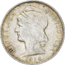 Coin, Portugal, 50 Centavos, 1916, EF(40-45), Silver, KM:561