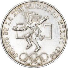 Coin, Mexico, 25 Pesos, 1968, Mexico, AU(50-53), Silver, KM:479.1