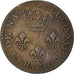 Monnaie, Guyane française, Louis XVI, 2 Sous, 1789, Paris, TB+, Billon, KM:1