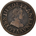 Moneta, Francja, Louis XIII, Double Tournois, 1620/17, Paris, VF(30-35), Miedź