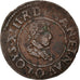 Moeda, França, Louis XIII, Double tournois, buste juvénile, Double Tournois