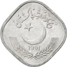 Coin, Pakistan, 5 Paisa, 1991, MS(63), Aluminum, KM:52