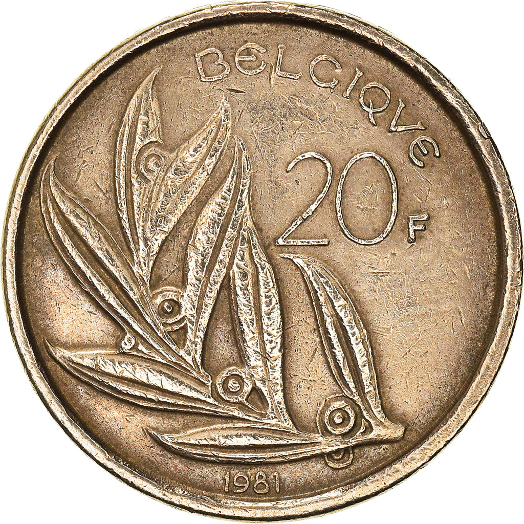 Monnaie, Belgique, Baudouin I, 20 Francs, 20 Frank, 1981, TTB, Nickel-Bronze