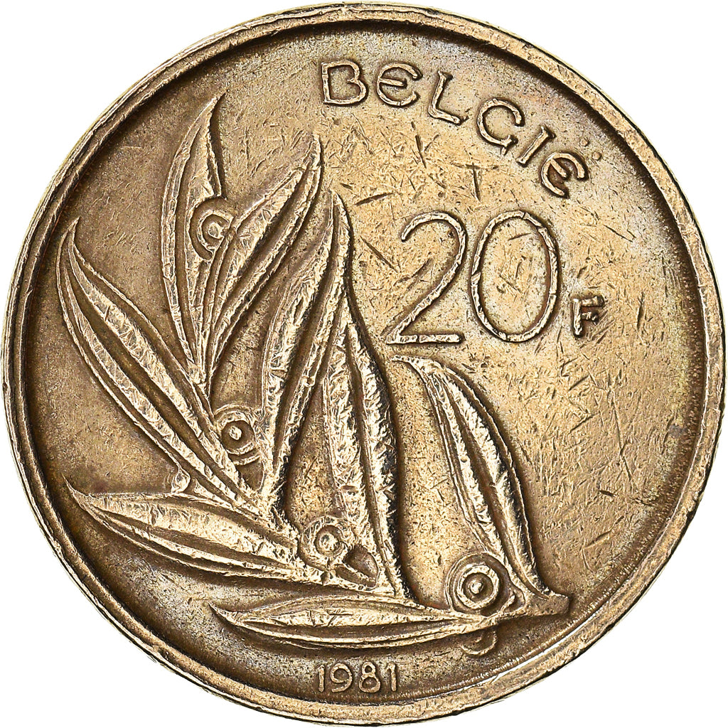 Moeda, Bélgica, Baudouin I, 20 Francs, 20 Frank, 1981, EF(40-45)