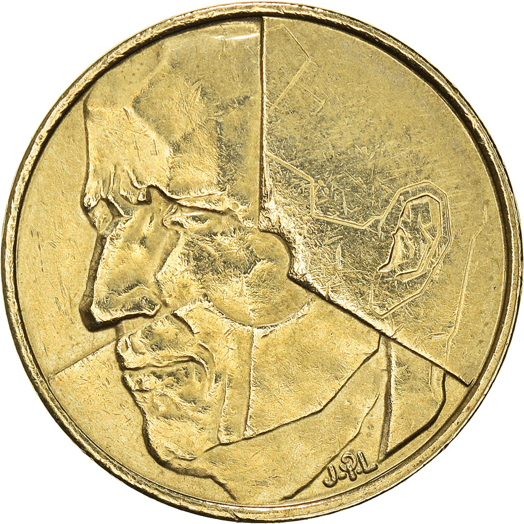 Coin, Belgium, Baudouin I, 5 Francs, 5 Frank, 1986, EF(40-45), Brass Or