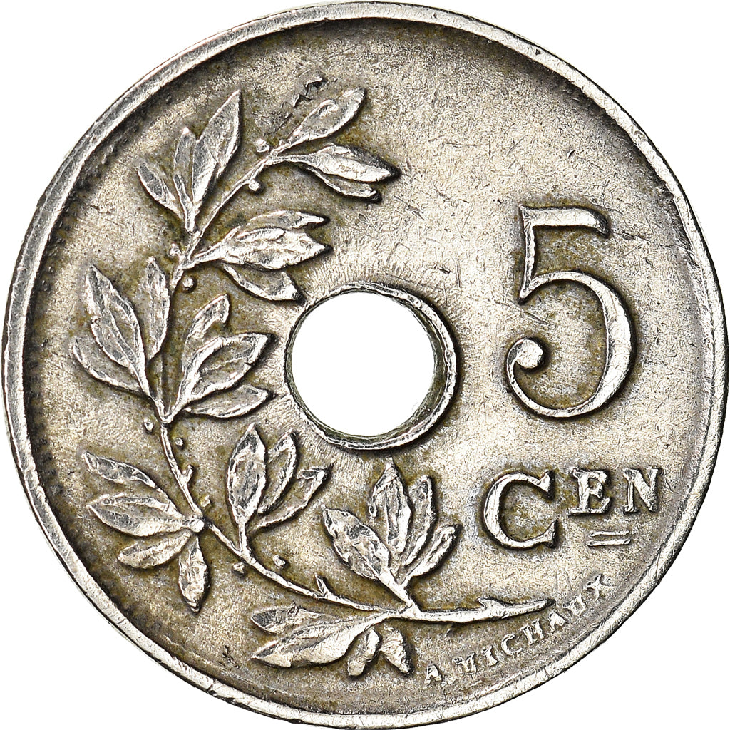 Munten, België, Albert I, 5 Centimes, 1923, ZF, Cupro-nikkel, KM:67