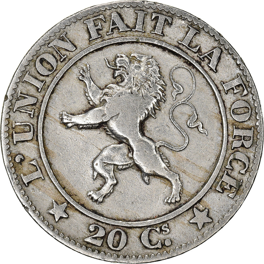 Coin, Belgium, Leopold I, 20 Centimes, 1861, VF(30-35), Copper-nickel, KM:20