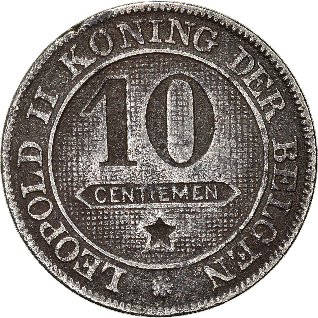 Coin, Belgium, Leopold II, 10 Centimes, 1894, VF(30-35), Copper-nickel, KM:43