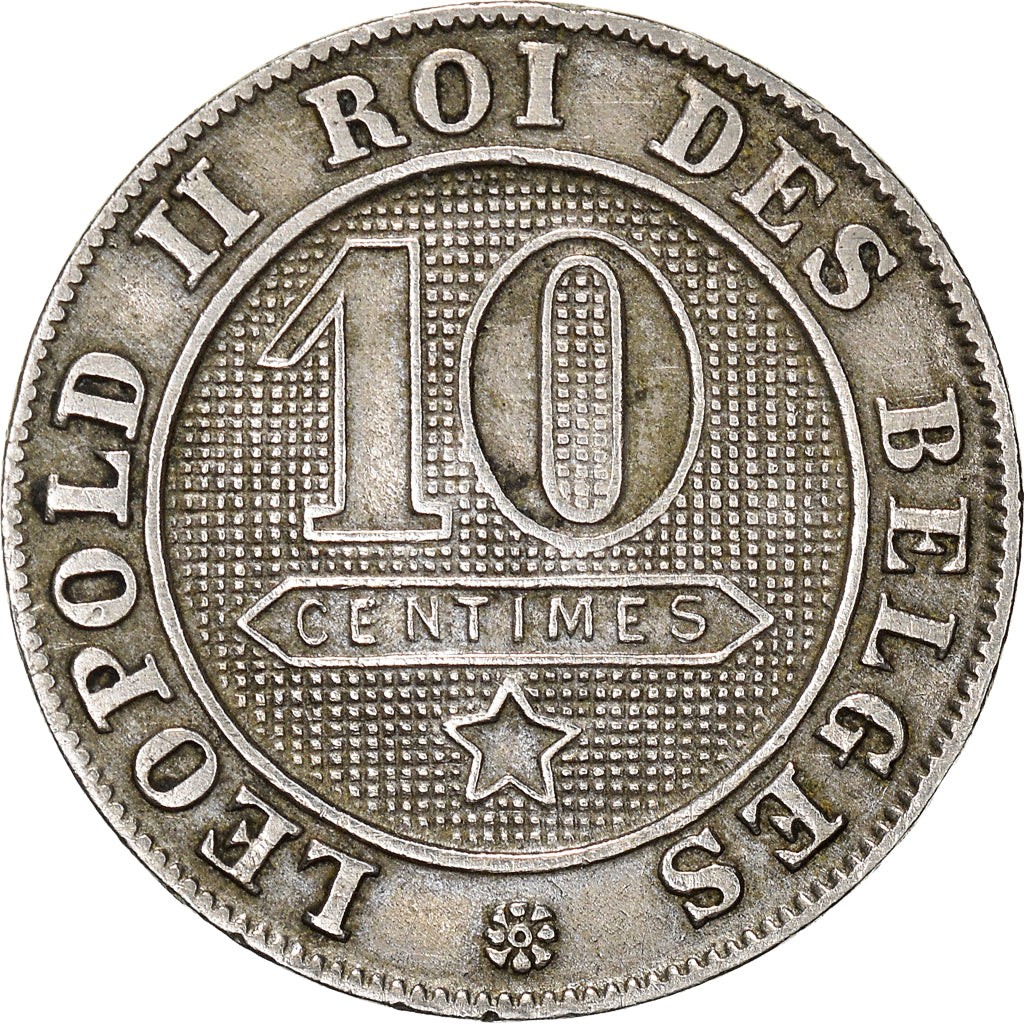 Coin, Belgium, Leopold II, 10 Centimes, 1894, EF(40-45), Copper-nickel, KM:42