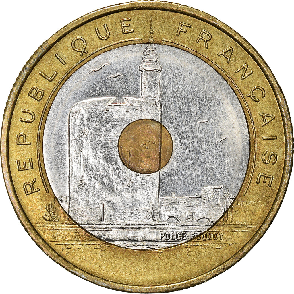 Monnaie, France, Jeux Méditerranéens, 20 Francs, 1993, TTB+, Tri-Metallic